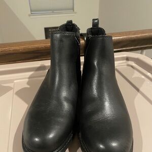 Black Faux Leather Women’s Boots